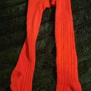 Vibrant Red Knit Scarf